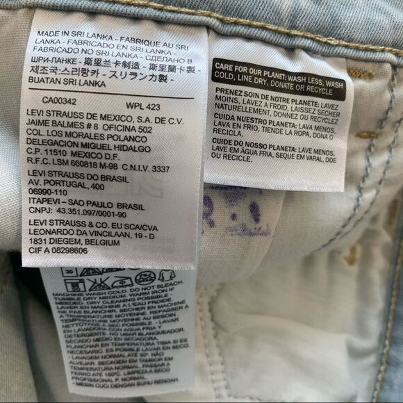 Levi’s 710 super skinny jeans splatter Print Sz 30 - Picture 5 of 10